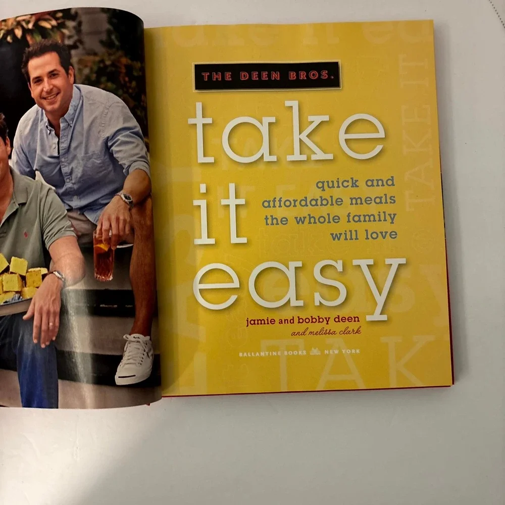 The Deen Bros Take It Easy Cookbook 1st Edition Hardcover 2011 Jamie Bobby Deen